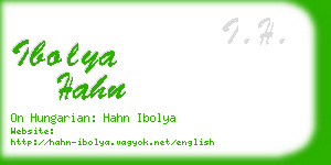 ibolya hahn business card